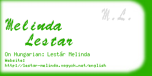 melinda lestar business card